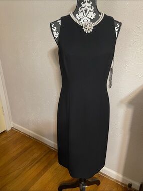 Donna Morgan Black Midi Sheath Dress